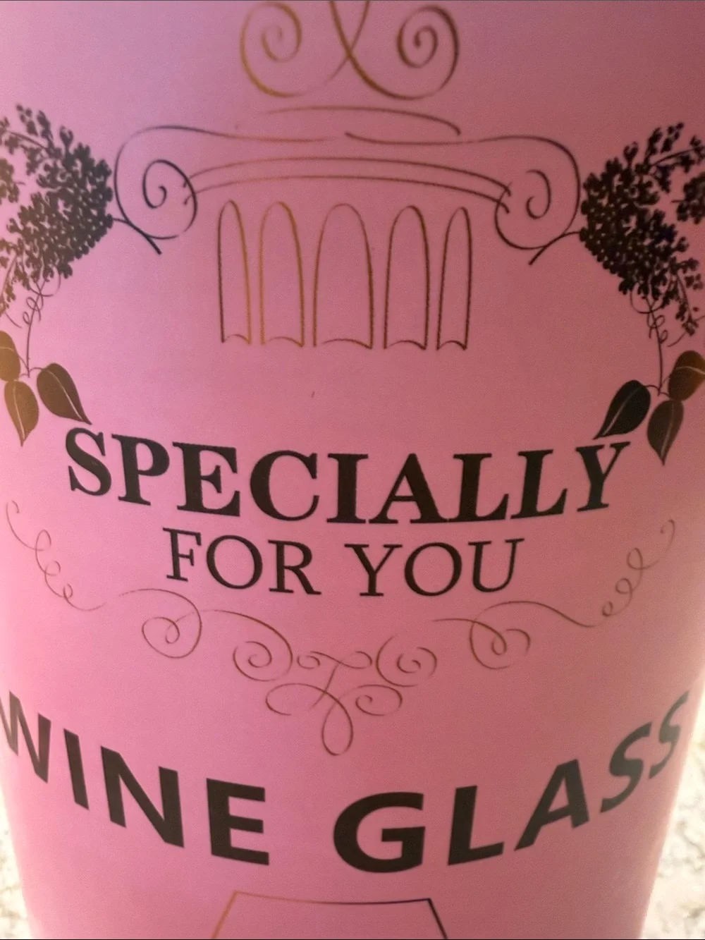 Pink Wine Glass Gift Set in Box-“50 & Fabulous”